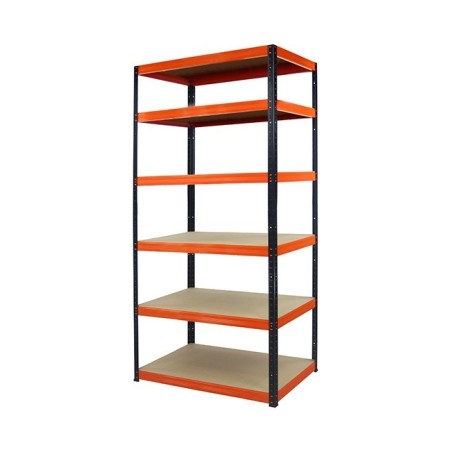 Regał metalowy Helios Color 213x75x45_6 - 175kg / na półkę, kolor: czarno-niebieski