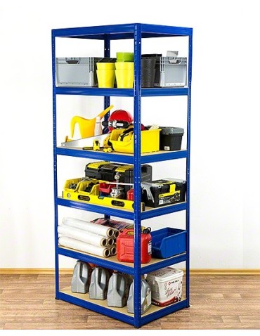 Helios Color - Regał metalowy Helios Color 213x75x50_6 - 175kg / na półkę, kolor: czarno-niebieski - product 3