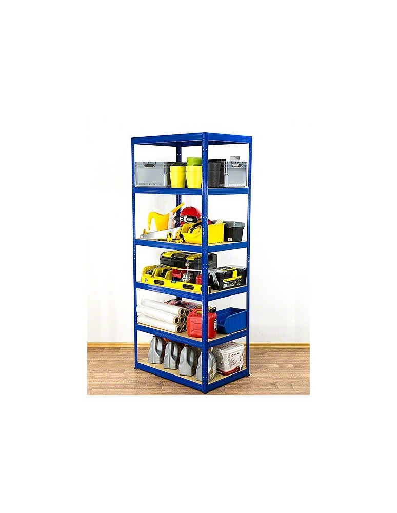 Helios Color - Regał metalowy Helios Color 213x75x50_6 - 175kg / na półkę, kolor: czarno-niebieski - product MODO24.PL 3