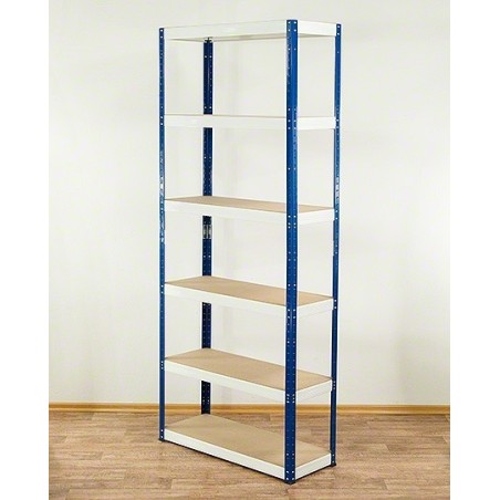 Regał metalowy Helios Color 213x90x40_6 - 175kg / na półkę, kolor: czarno-niebieski