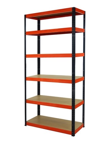 Helios Color - Regał metalowy Helios Color 213x90x40_6 - 175kg / na półkę, kolor: czarno-niebieski - product 4