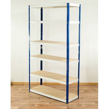 Regał metalowy Helios Color 213x110x45_6 - 175kg / na półkę, kolor: czarno-niebieski