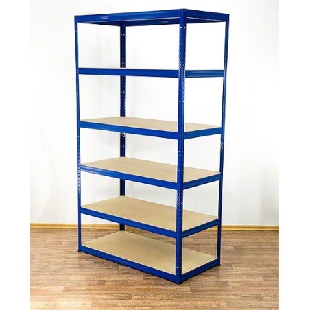 Regał metalowy Helios Color 213x110x50_6 - 175kg / na półkę, kolor: czarno-niebieski
