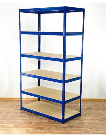 Helios Color - Regał metalowy Helios Color 213x110x60_6 - 175kg / na półkę, kolor: czarno-niebieski - product 3