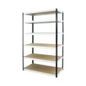 Regał metalowy Helios Color 213x110x60_6 - 175kg / na półkę, kolor: czarno-niebieski