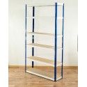 Regał metalowy Helios Color 213x120x30_6 - 175kg / na półkę, kolor: biało-niebieski