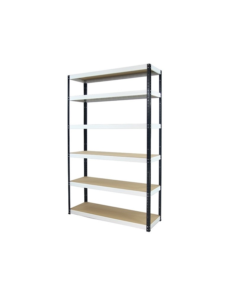 wysokość 213 - Regał metalowy Helios Color 213x120x30_6 - 175kg / na półkę, kolor: biało-niebieski - product MODO24.PL 5