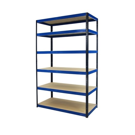 Regał metalowy Helios Color 213x120x45_6 - 175kg / na półkę, kolor: biało-niebieski