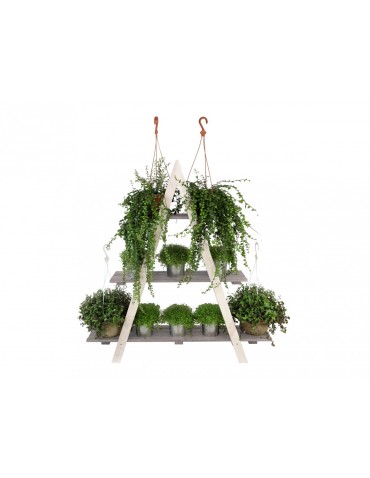 Stojak na kwiaty RP-01 biało-szary