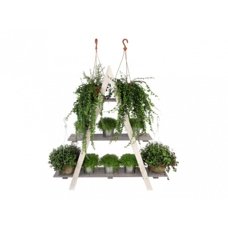 Stojak na kwiaty RP-01 biało-szary