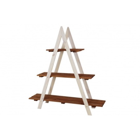 Stojak na kwiaty RP-01 biały-brąz