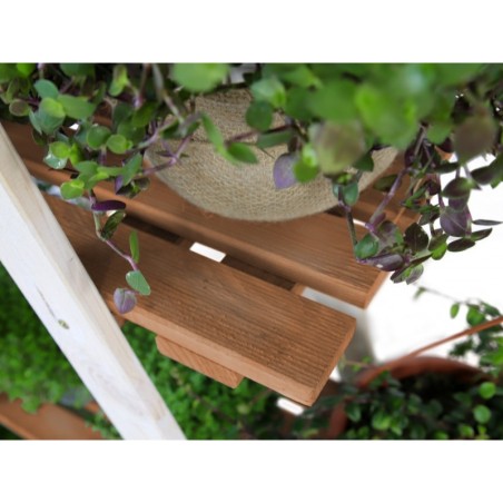 Stojak na kwiaty RP-01 biały-brąz