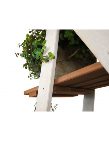 Kwietniki i donice - Stojak na kwiaty RP-01 biały-brąz - product 4