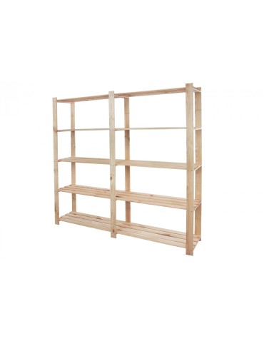 Regał sosnowy B-03 170x170x38 - 5 półek ażurowych,
