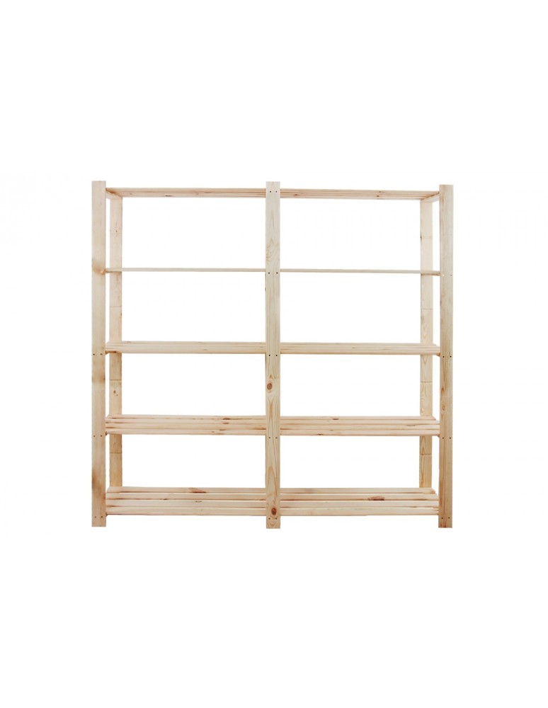 regały seria B - Regał sosnowy B-03 170x170x38 - 5 półek ażurowych, - product MODO24.PL 4