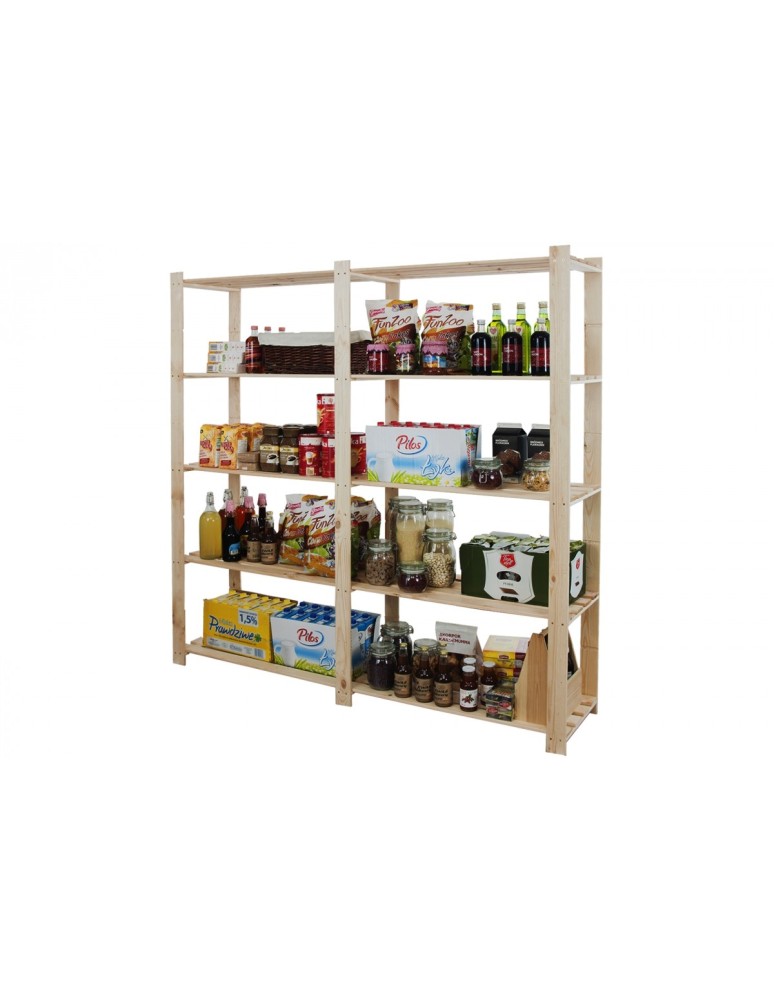 regały seria B - Regał sosnowy B-03 170x170x38 - 5 półek ażurowych, - product MODO24.PL 5