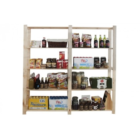 Regał sosnowy B-03 170x170x38 - 5 półek ażurowych,