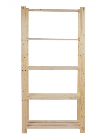 regały seria B - Regał sosnowy B-18 170x80x28, 5 półek ażurowych, - product 4