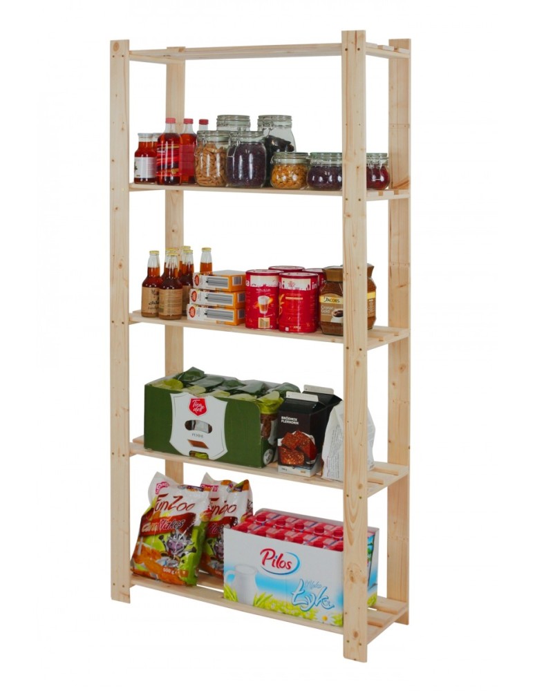 regały seria B - Regał sosnowy B-18 170x80x28, 5 półek ażurowych, - product MODO24.PL 6