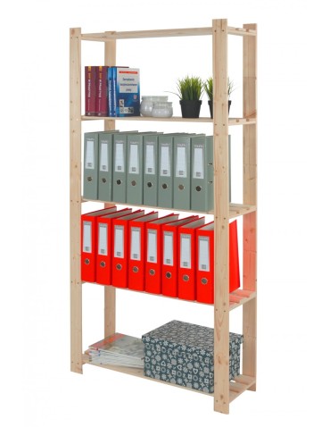 regały seria B - Regał sosnowy B-18 170x80x28, 5 półek ażurowych, - product 11