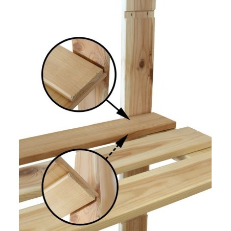 Regał sosnowy B-18 170x80x28, 5 półek ażurowych,