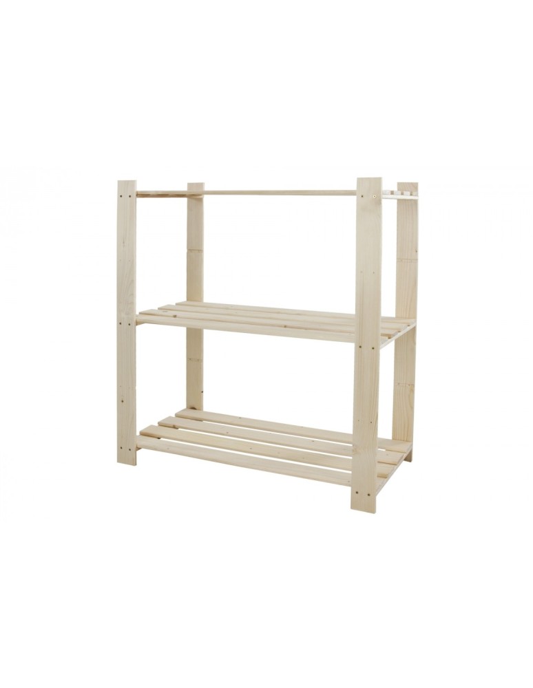 regały seria B - Regał sosnowy B-21 90x80x38, 3 półki ażurowe, - produkt MODO24.PL 1