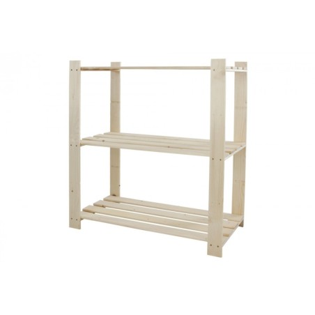 Regał sosnowy B-21 90x80x38, 3 półki ażurowe,