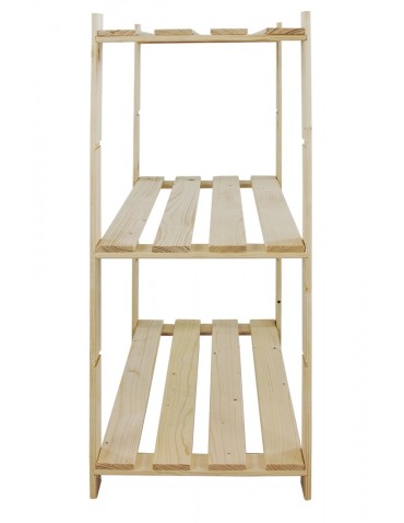 regały seria B - Regał sosnowy B-21 90x80x38, 3 półki ażurowe, - product 4