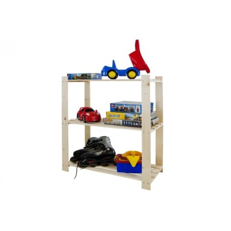 Regał sosnowy B-21 90x80x38, 3 półki ażurowe,