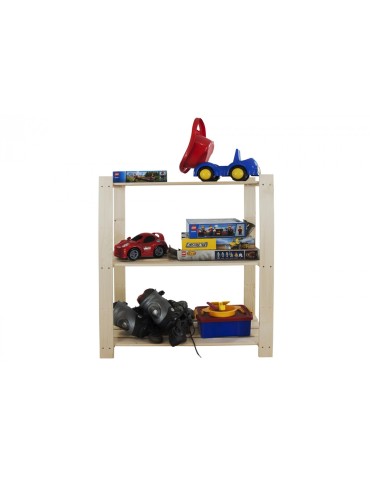 regały seria B - Regał sosnowy B-21 90x80x38, 3 półki ażurowe, - product 6