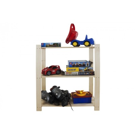 Regał sosnowy B-21 90x80x38, 3 półki ażurowe,