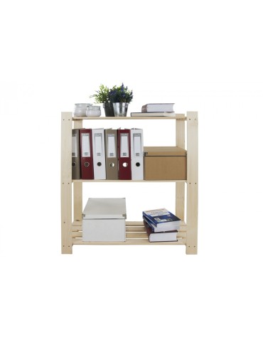 regały seria B - Regał sosnowy B-21 90x80x38, 3 półki ażurowe, - product 9