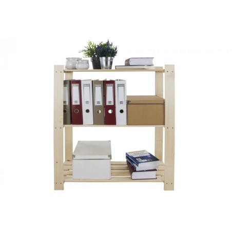 Regał sosnowy B-21 90x80x38, 3 półki ażurowe,