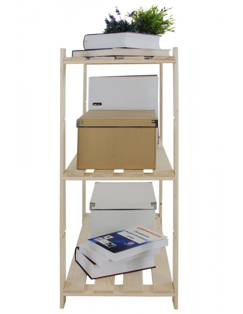 regały seria B - Regał sosnowy B-21 90x80x38, 3 półki ażurowe, - product MODO24.PL 10