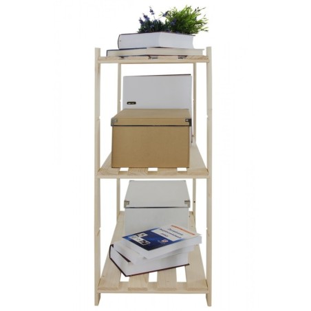 Regał sosnowy B-21 90x80x38, 3 półki ażurowe,