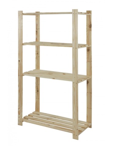Regal sosnowy B-23 150x80x38, 4 półki ażurowe
