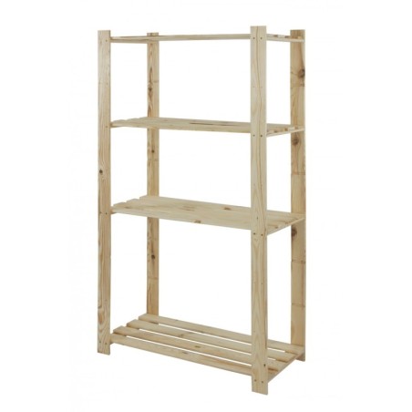 Regal sosnowy B-23 150x80x38, 4 półki ażurowe