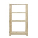Regal sosnowy B-23 150x80x38, 4 półki ażurowe