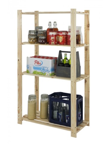 regały seria B - Regal sosnowy B-23 150x80x38, 4 półki ażurowe - product 5