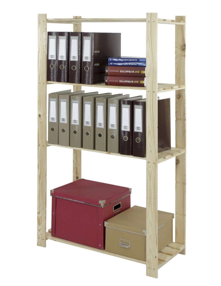 regały seria B - Regal sosnowy B-23 150x80x38, 4 półki ażurowe - product MODO24.PL 8