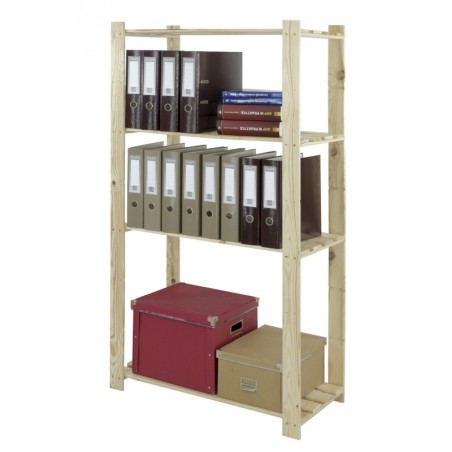 Regal sosnowy B-23 150x80x38, 4 półki ażurowe