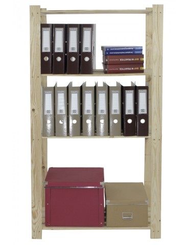 regały seria B - Regal sosnowy B-23 150x80x38, 4 półki ażurowe - product 9