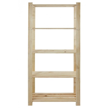 Regał sosnowy B-24 170x80x38, 5 półek ażurowych,