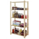 Regał sosnowy B-24 170x80x38, 5 półek ażurowych,