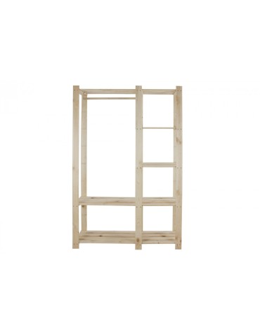 regały seria B - Regał sosnowy B-25 170x110x38, 5 półek ażurowych, - product 3