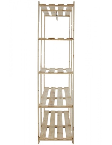 Regał sosnowy B-25 170x110x38, 5 półek ażurowych, - product 2