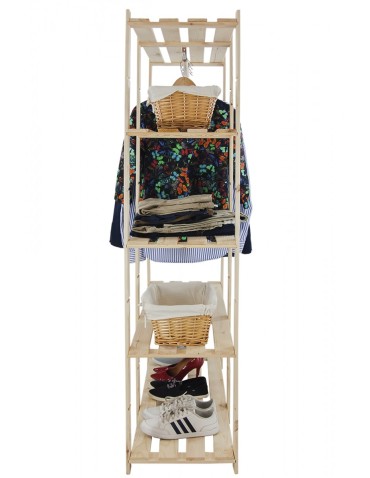 regały seria B - Regał sosnowy B-25 170x110x38, 5 półek ażurowych, - product 7