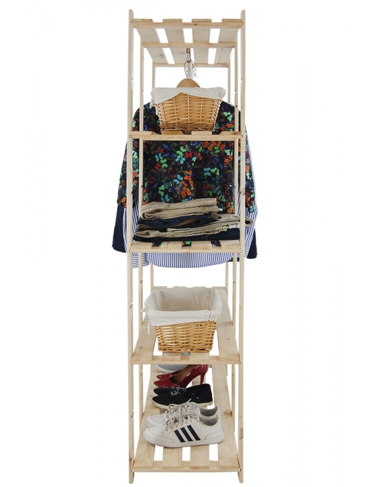 regały seria B - Regał sosnowy B-25 170x110x38, 5 półek ażurowych, - product MODO24.PL 7