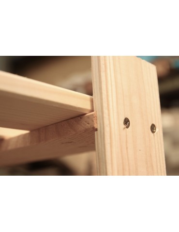 regały seria B - Regał sosnowy B-25 170x110x38, 5 półek ażurowych, - product 10