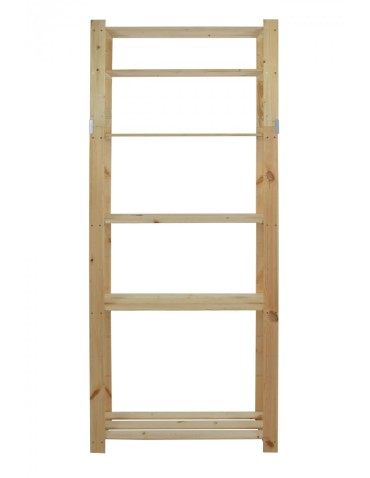 Regał sosnowy B-27 200x80x30, 6 półek ażurowych - product 2